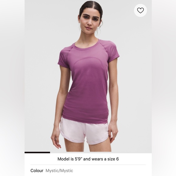 Lululemon swiftly tech 2.0 short sleeve size 6 purple - Picture 5 of 5